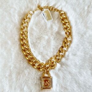 Michael Kors Gold Padlock Necklace
